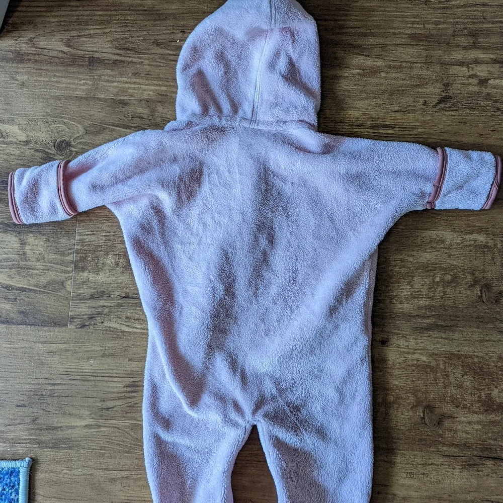 Patagonia Kids Light Pink Fleece One-Piece Bodysuit